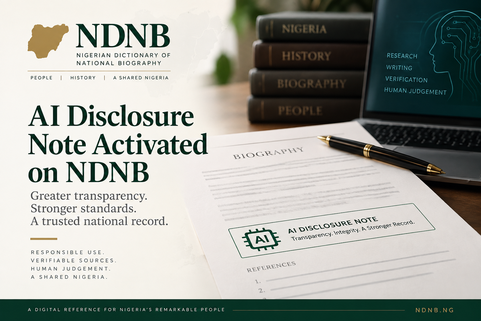 NDNB Activates AI Disclosure Note for Biographical Entries